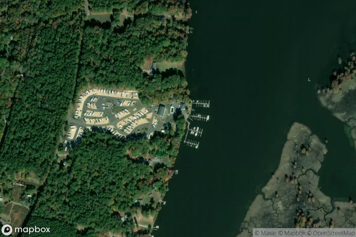Satellite view of River’s Rest Marina