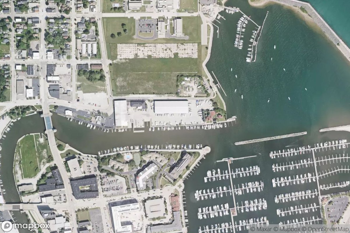 Satellite view of River's End Marina - Operated By Racine Riverside Marine