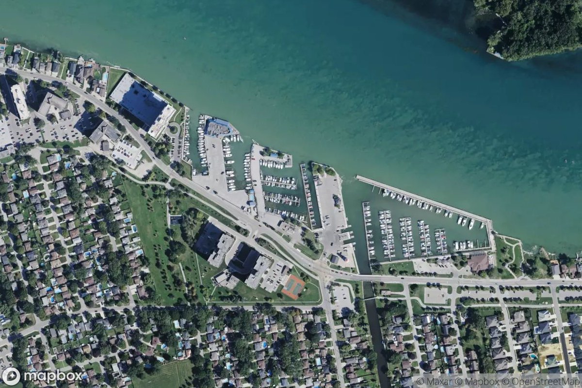 Satellite view of Riverside Marina
