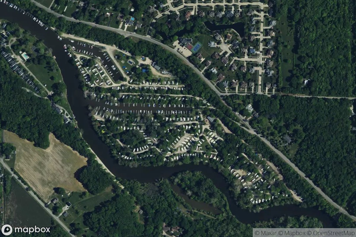 Satellite view of Riverview RV Park and Marina