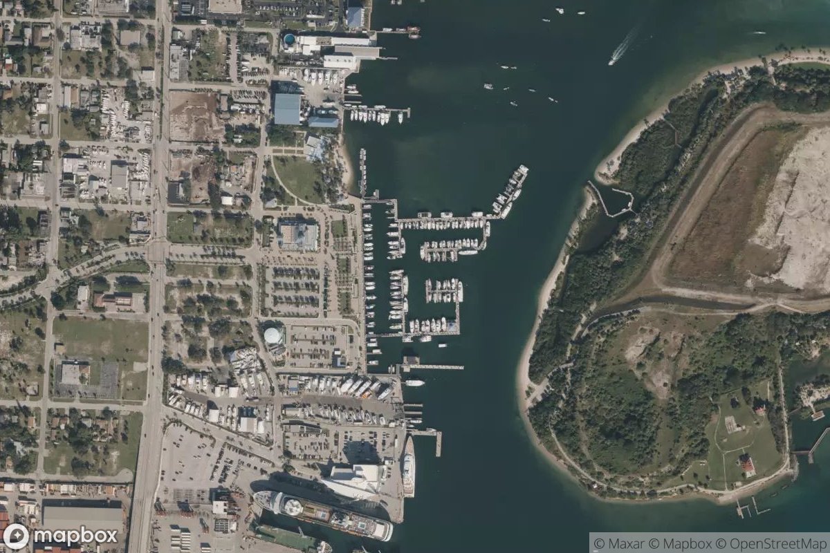 Satellite view of Riviera Beach Marina