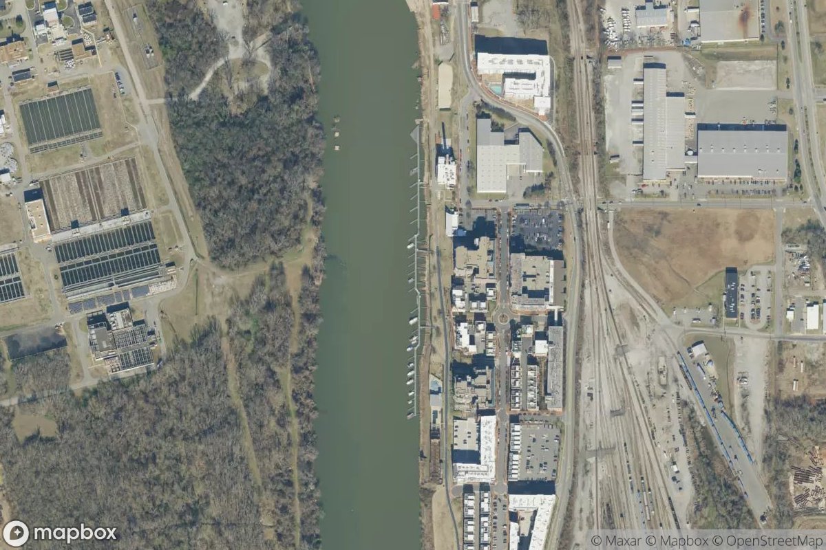 Satellite view of Rockett's Landing Marina