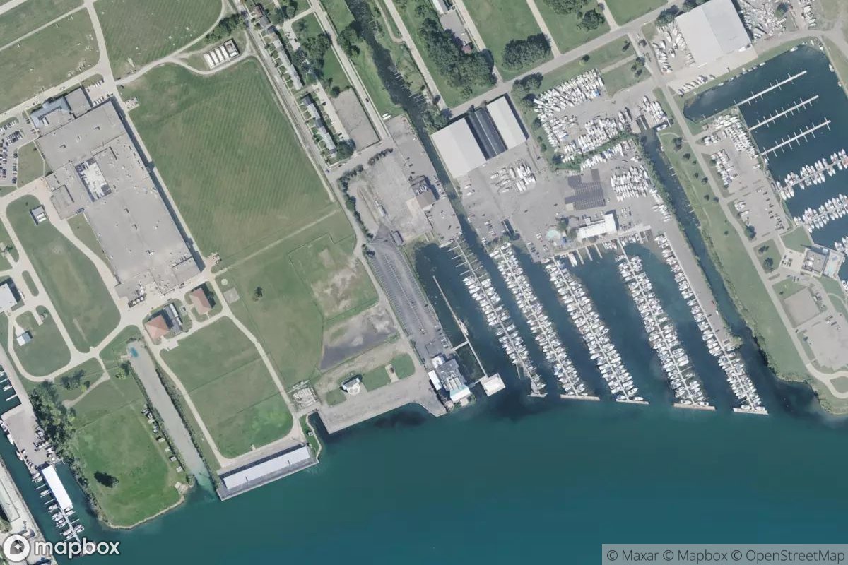 Satellite view of Roostertail Marina