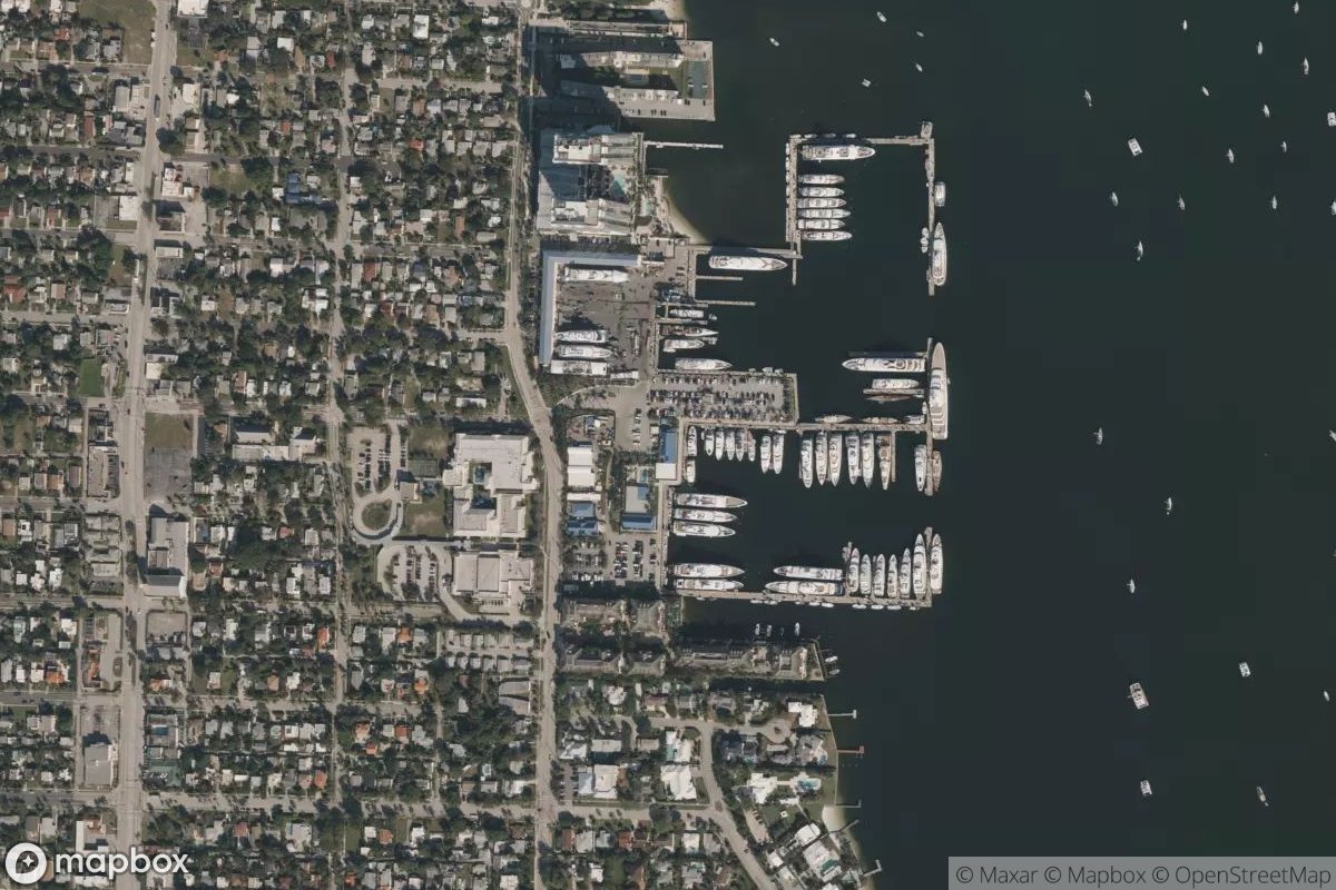 Satellite view of Rybovich Super Yacht Marina