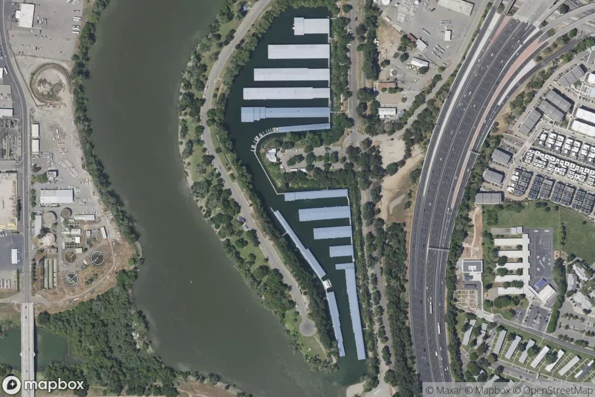 Satellite view of Sacramento Marina