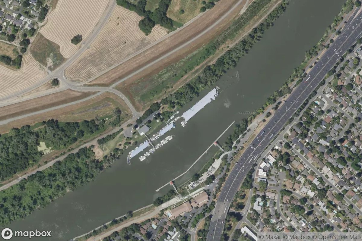 Satellite view of Sacramento Yacht Club