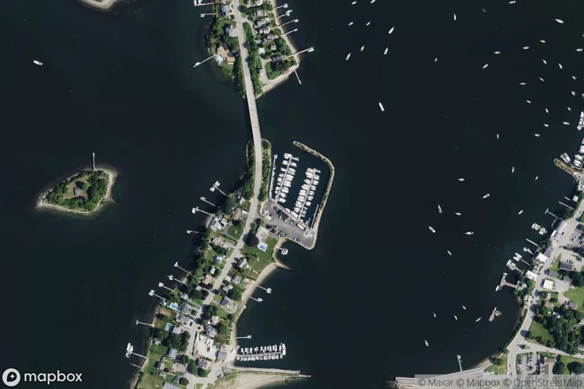 Satellite view of Safe Harbor Island Park Marina