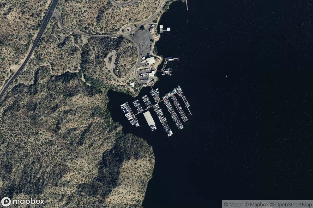 Satellite view of Saguaro Lake Marina