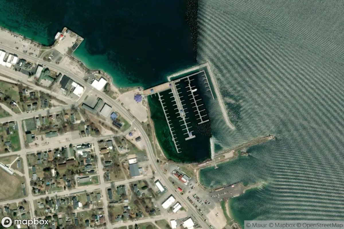 Satellite view of Saint Ignace Municipal Marina