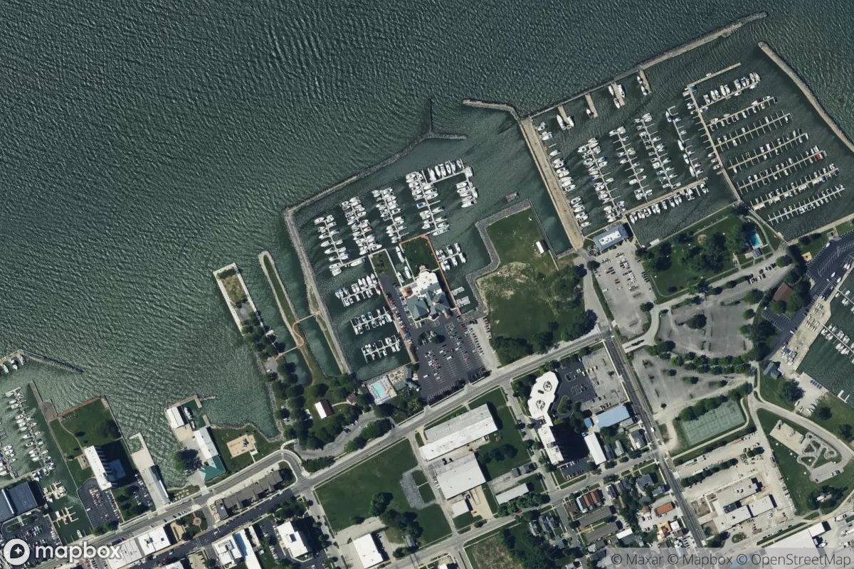 Satellite view of Sandusky Yacht Club