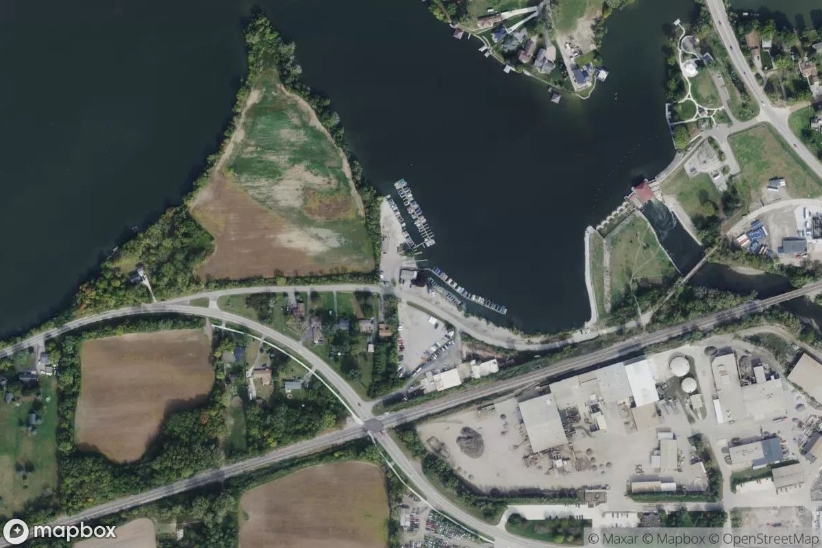 Satellite view of Sandy's Marina