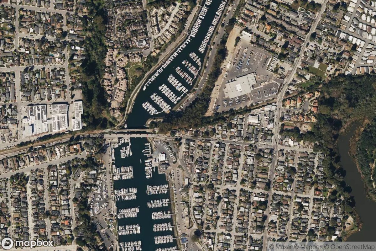 Satellite view of Santa Cruz Small Craft Harbor