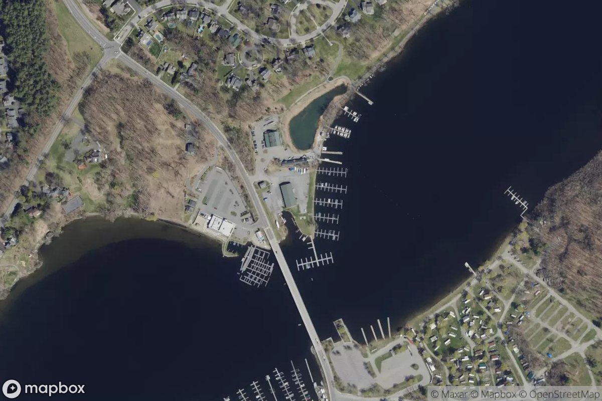 Satellite view of Saratoga Lake Marina
