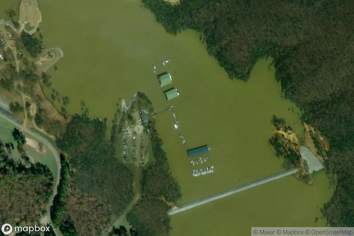 Satellite view of Sardis Lake Marina