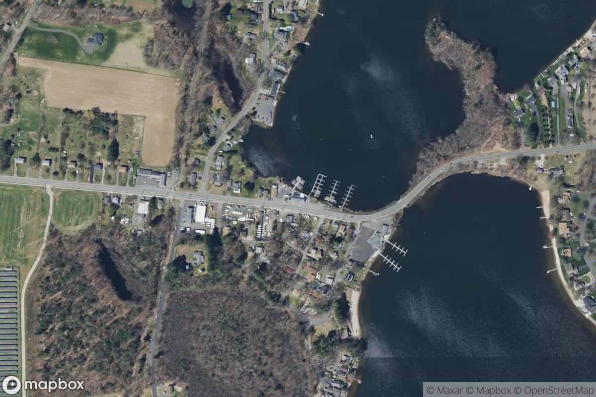 Satellite view of Saunders Boat Livery