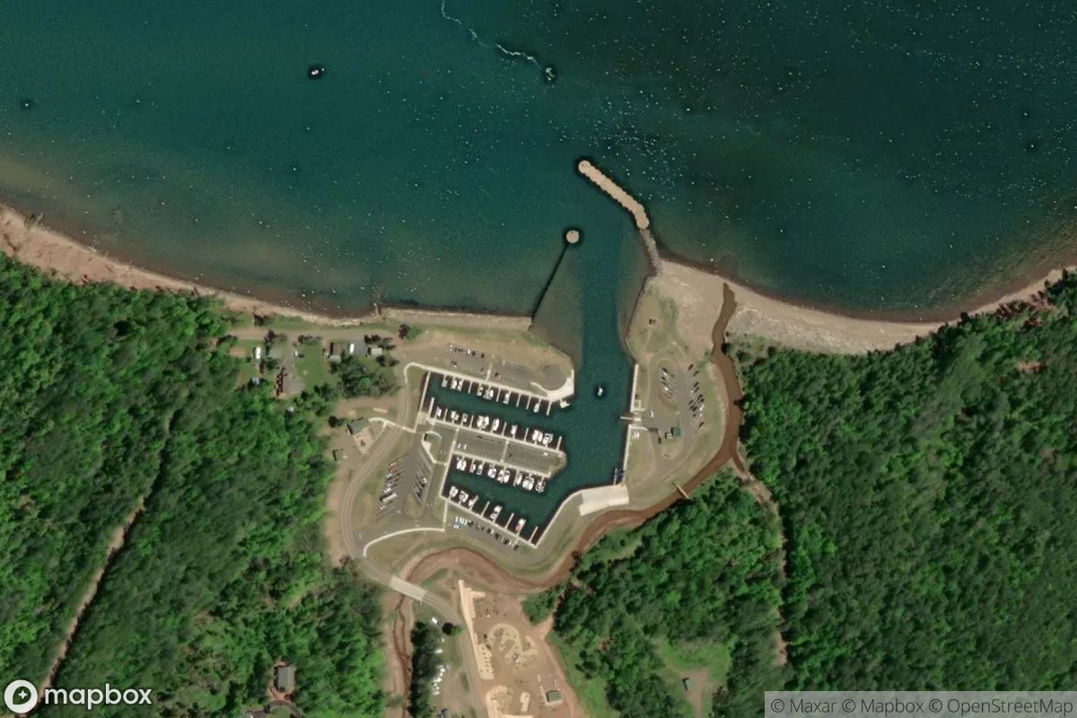 Satellite view of Saxon Harbor