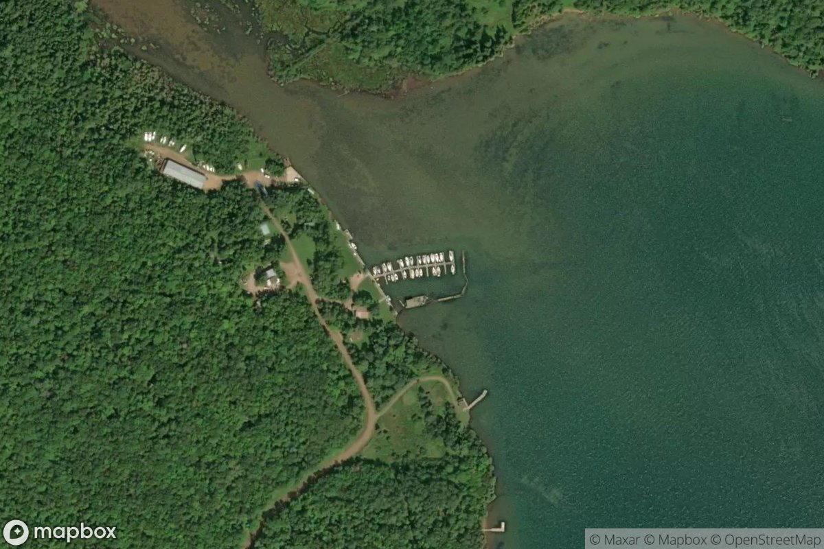 Satellite view of Schooner Bay Marina