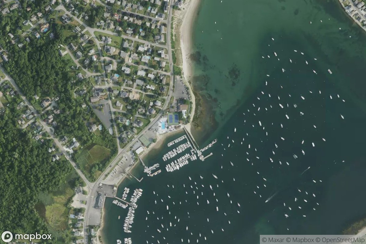 Satellite view of Scituate Harbor Yacht Club