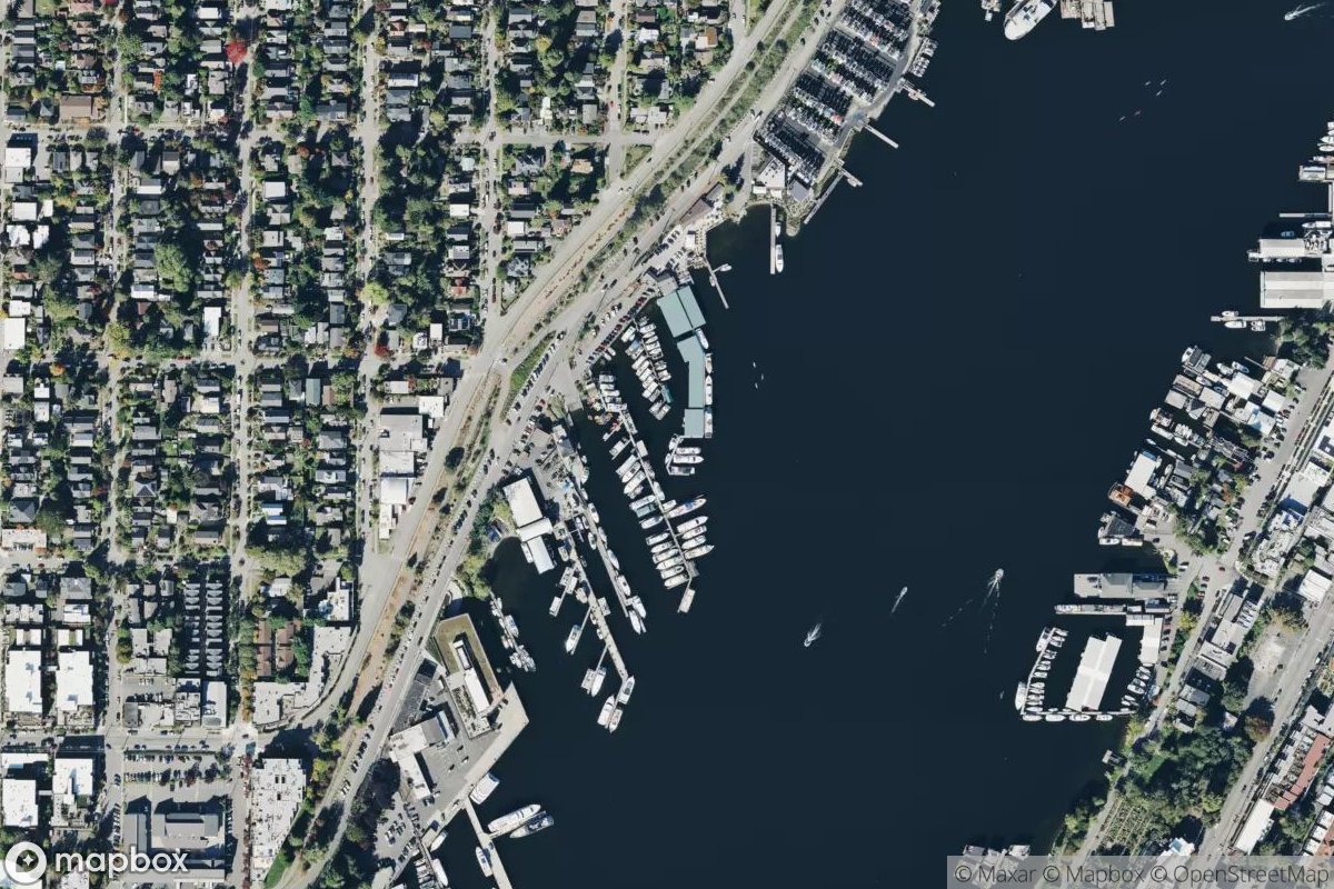 Satellite view of Seattle Marina