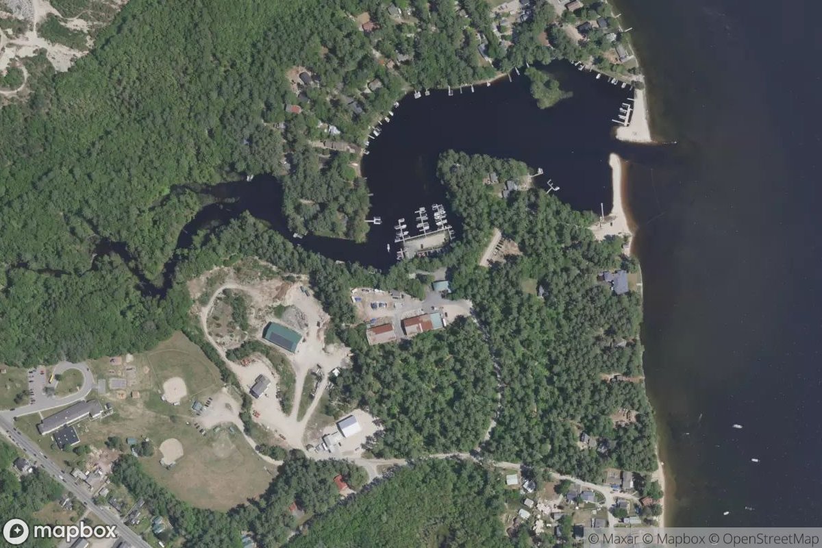 Satellite view of Sebago Lake Marina