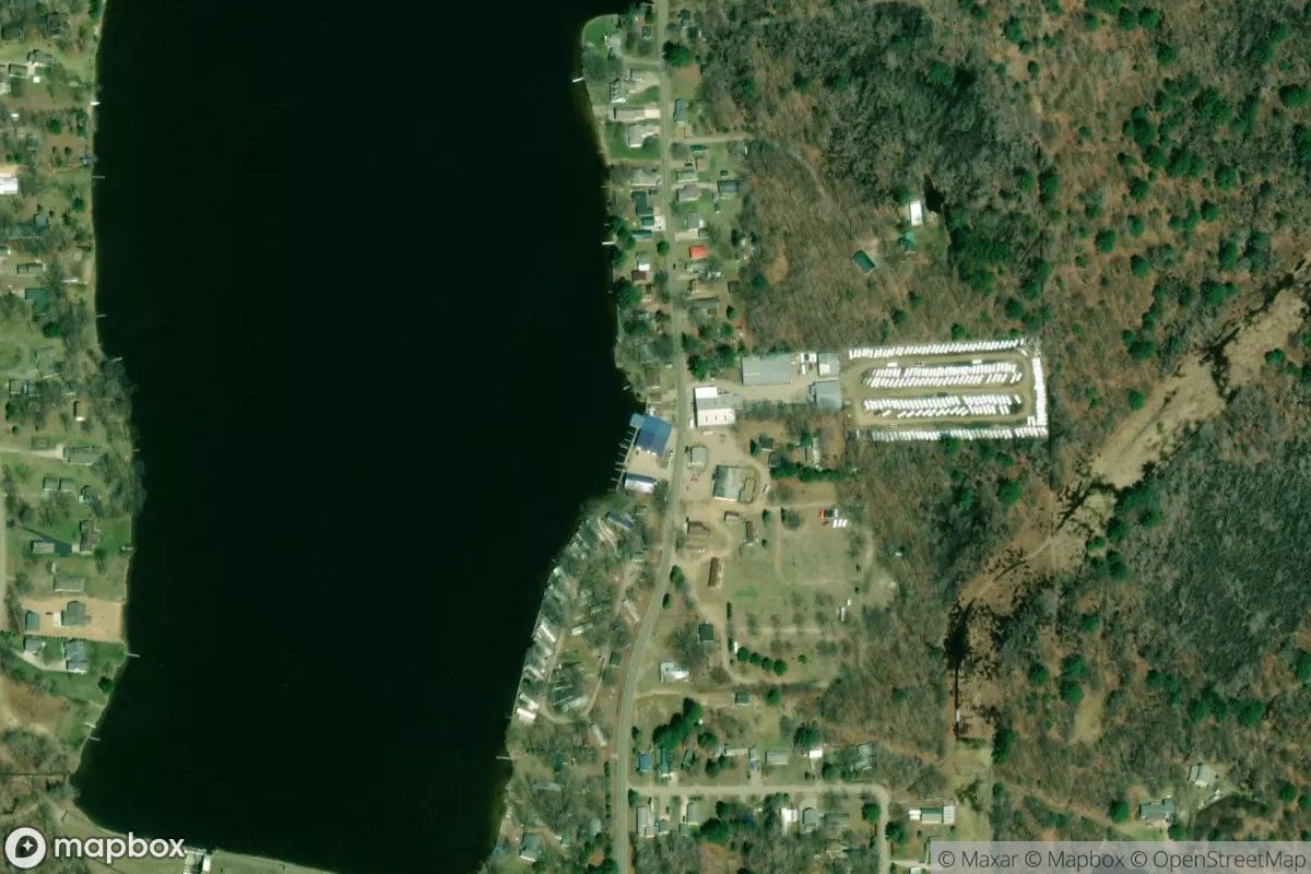 Satellite view of Secord Lake Marina
