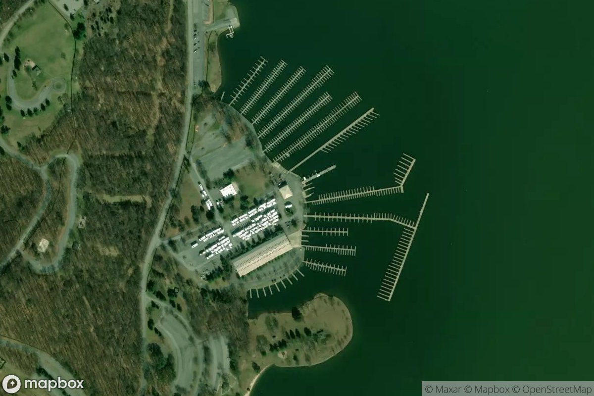 Satellite view of Seven Points Marina