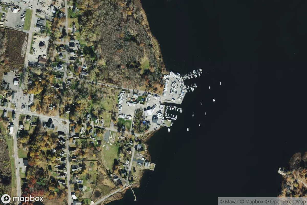 Satellite view of Shaws Boat Yard