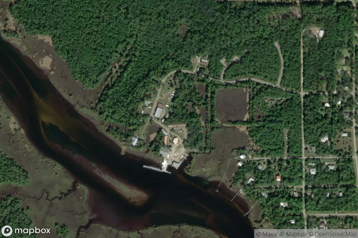 Satellite view of Shell Island Fish Camp