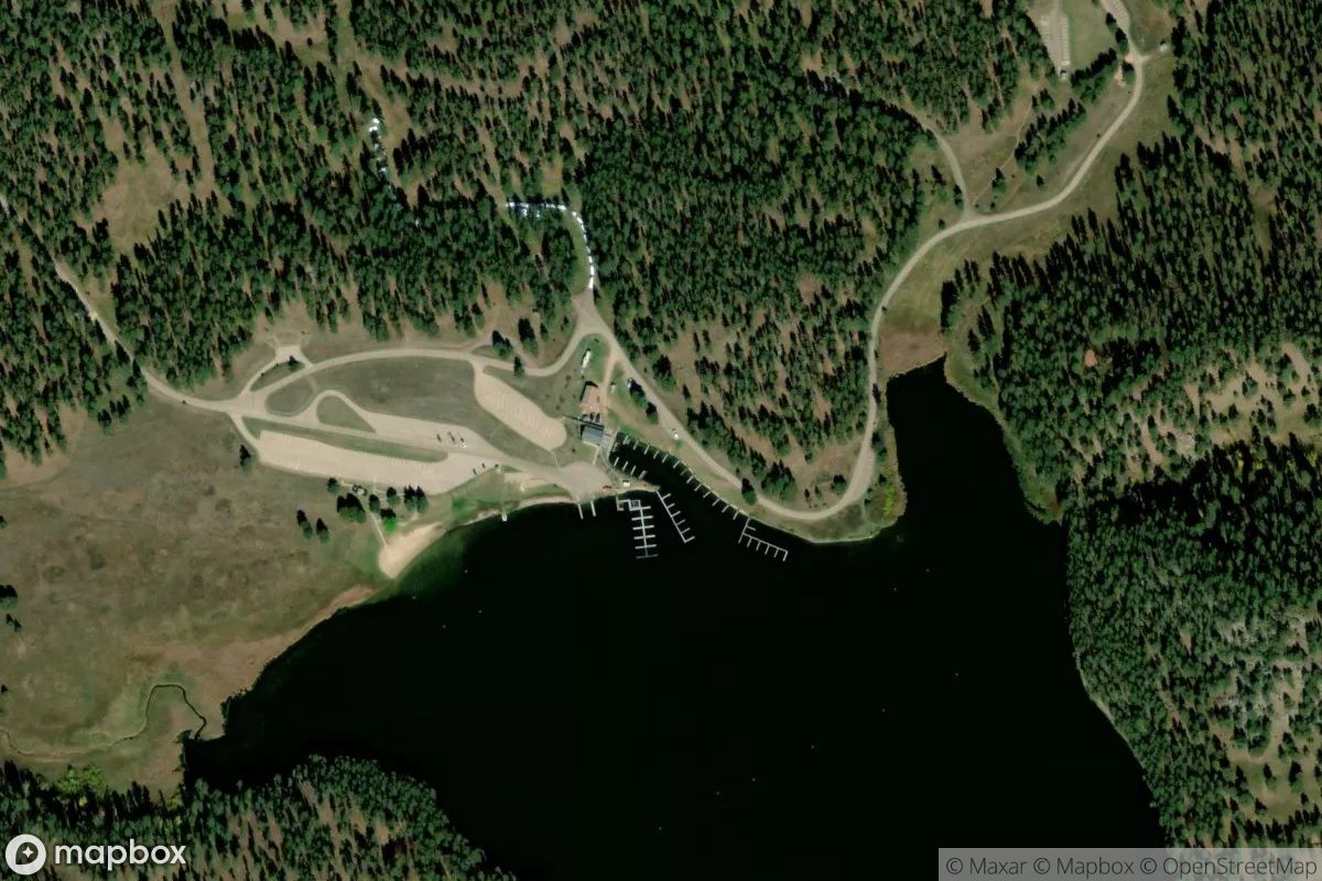 Satellite view of Sheridan Lake Marina