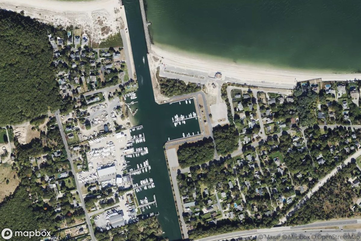 Satellite view of Shinnecock Canal County Marina