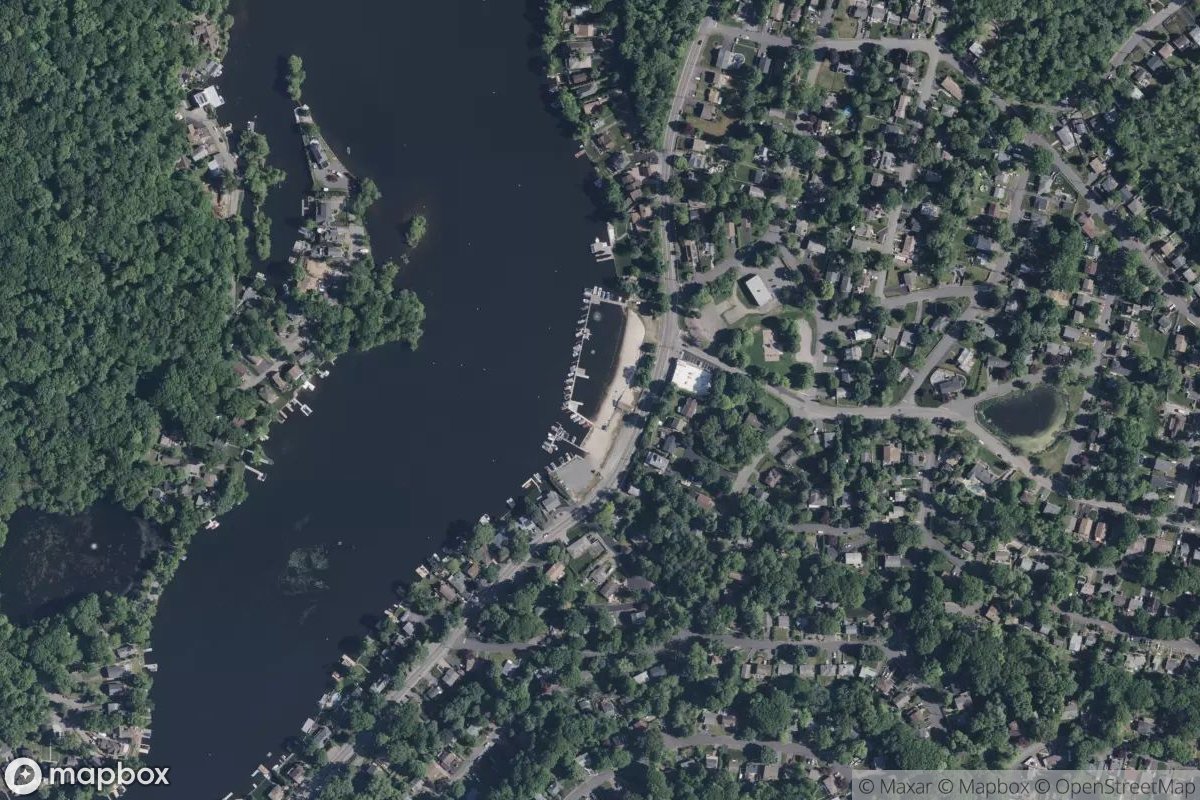 Satellite view of Shorehills Beach and Marina