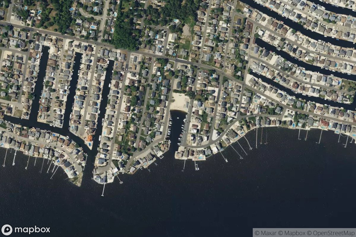 Satellite view of Silver Bay Harbor