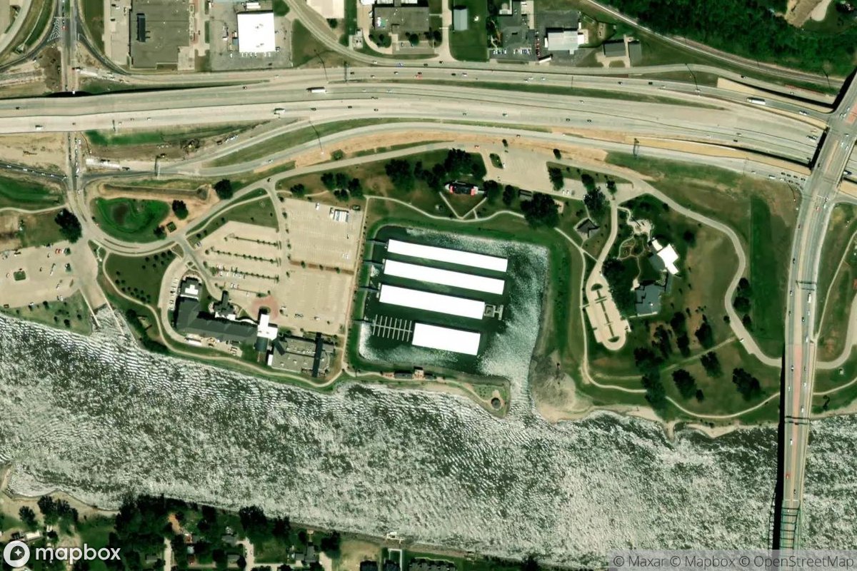Satellite view of Sioux City Marina