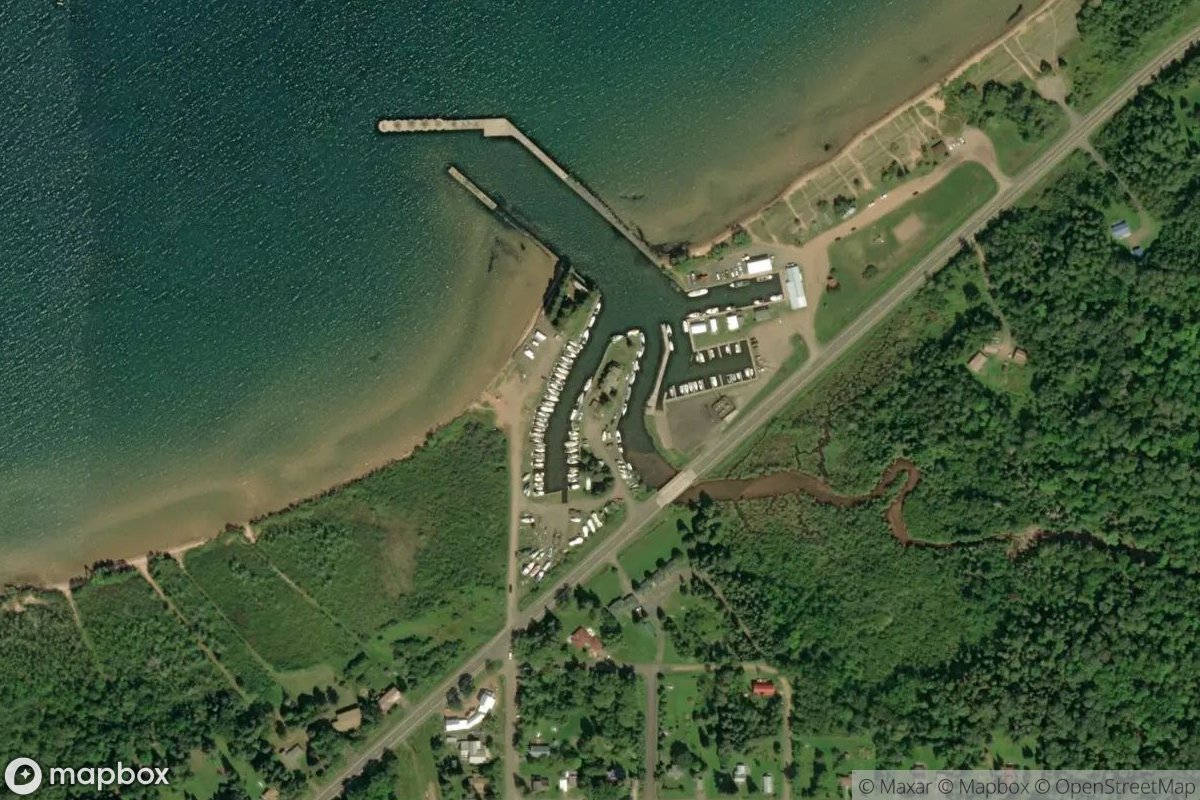 Satellite view of Siskiwit Bay Marina