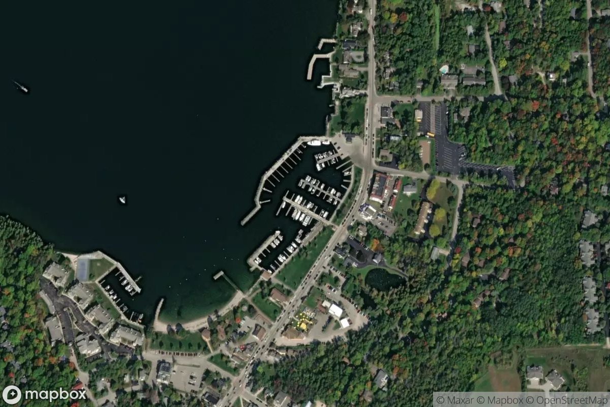 Satellite view of Sister Bay Marina