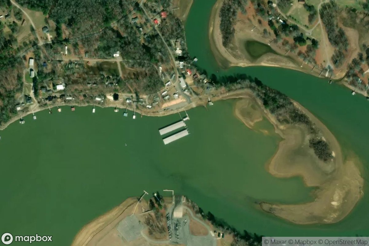 Satellite view of Smith Lake Marina