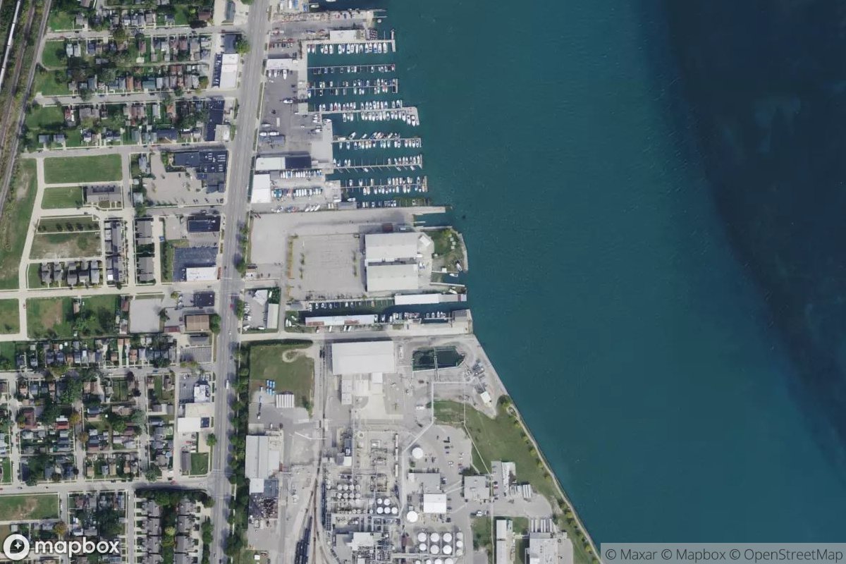 Satellite view of Smug's Run Marina