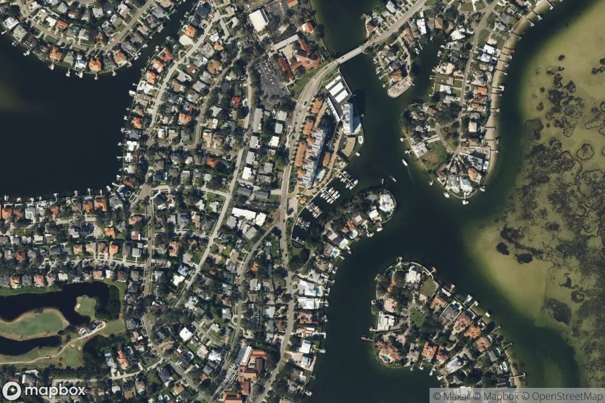 Satellite view of Snell Isle Marina