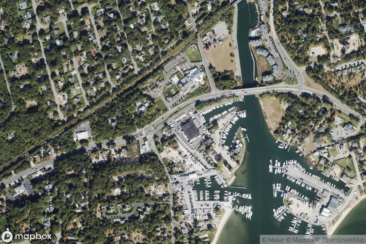 Satellite view of Spellman's Marina