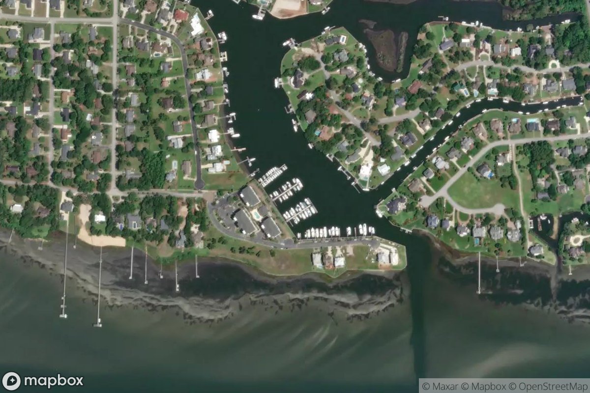 Satellite view of Spooners Creek Marina