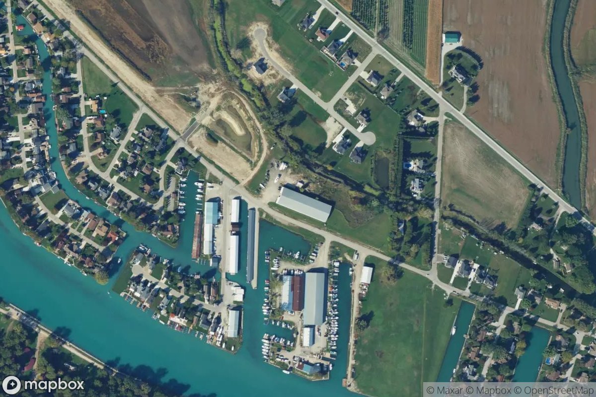 Satellite view of St. Clair Boating Centre