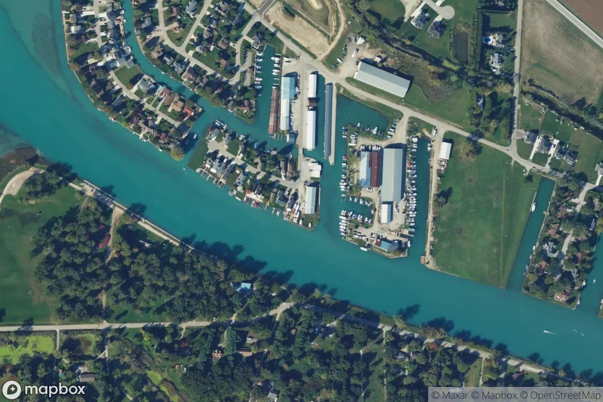 Satellite view of St. Clair Boating Centre