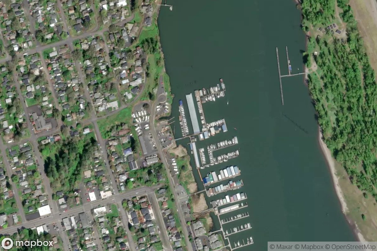Satellite view of St. Helens Marina