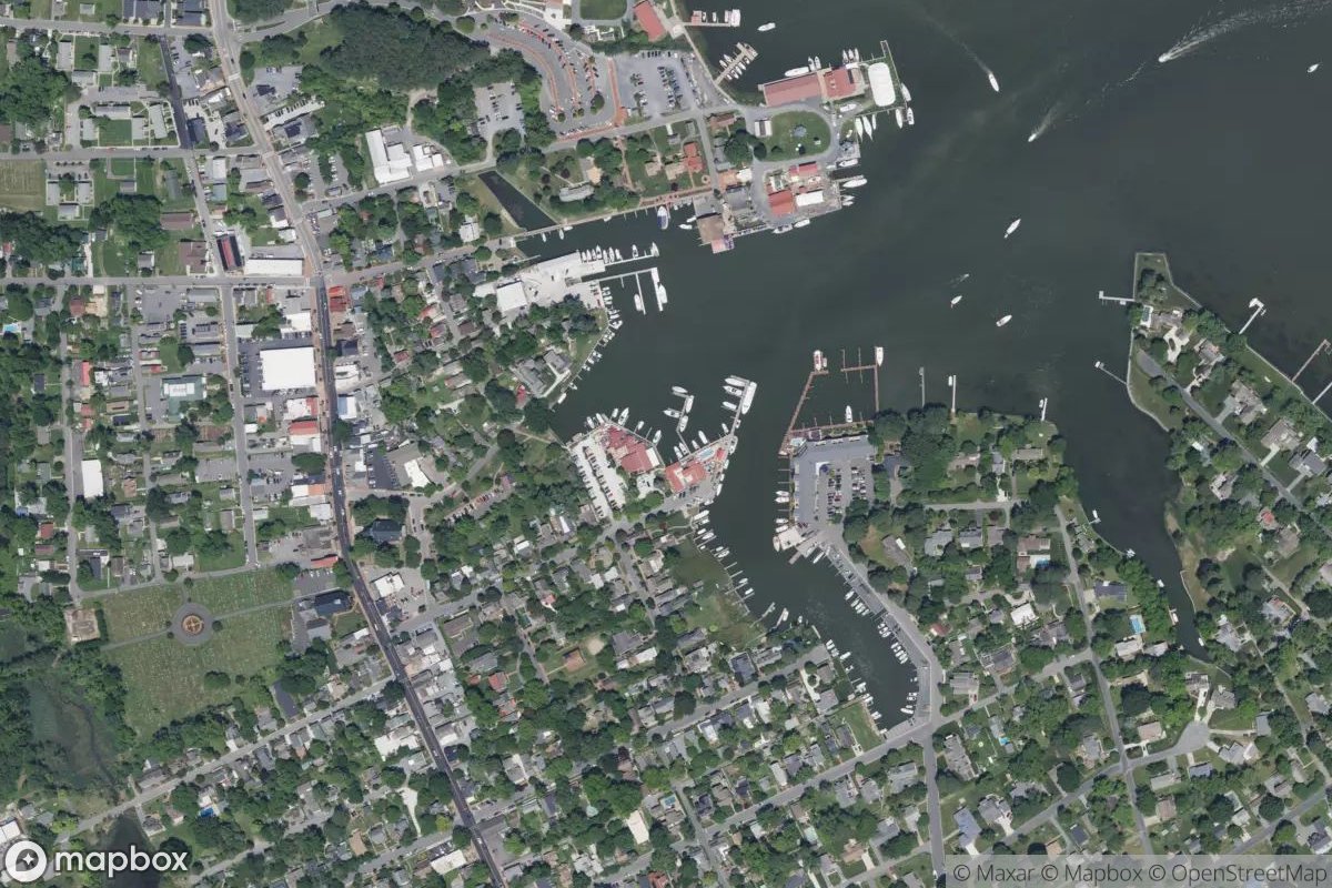 Satellite view of St. Michaels Marina