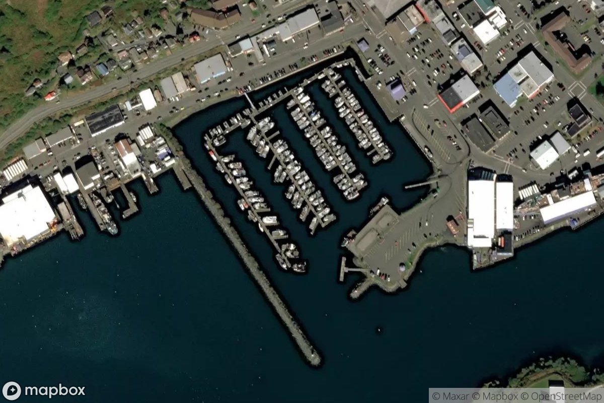 Satellite view of St. Paul Harbor