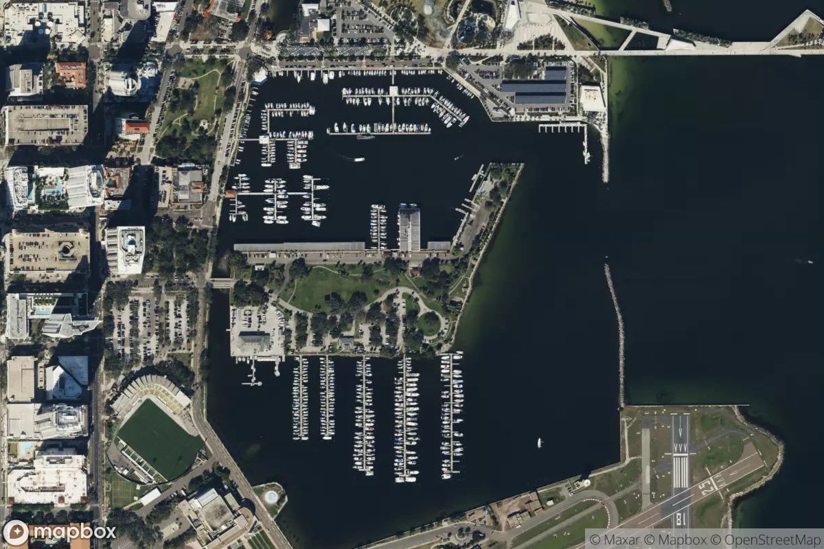 Satellite view of St Petersburg Municipal Marina
