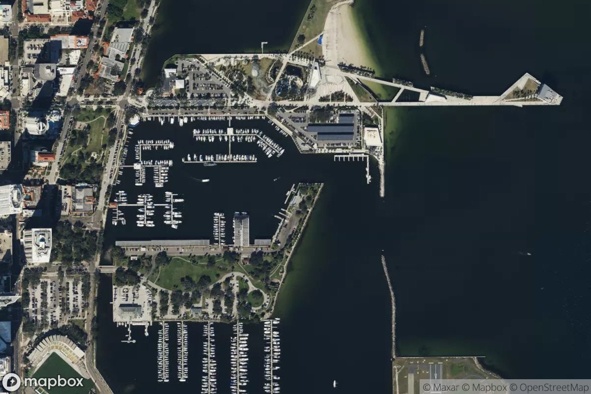 Satellite view of St. Petersburg Municipal Marina