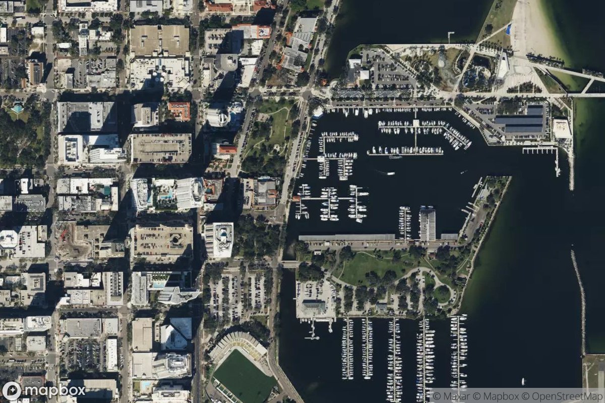 Satellite view of St Petersburg Yacht Club - Downtown Marina