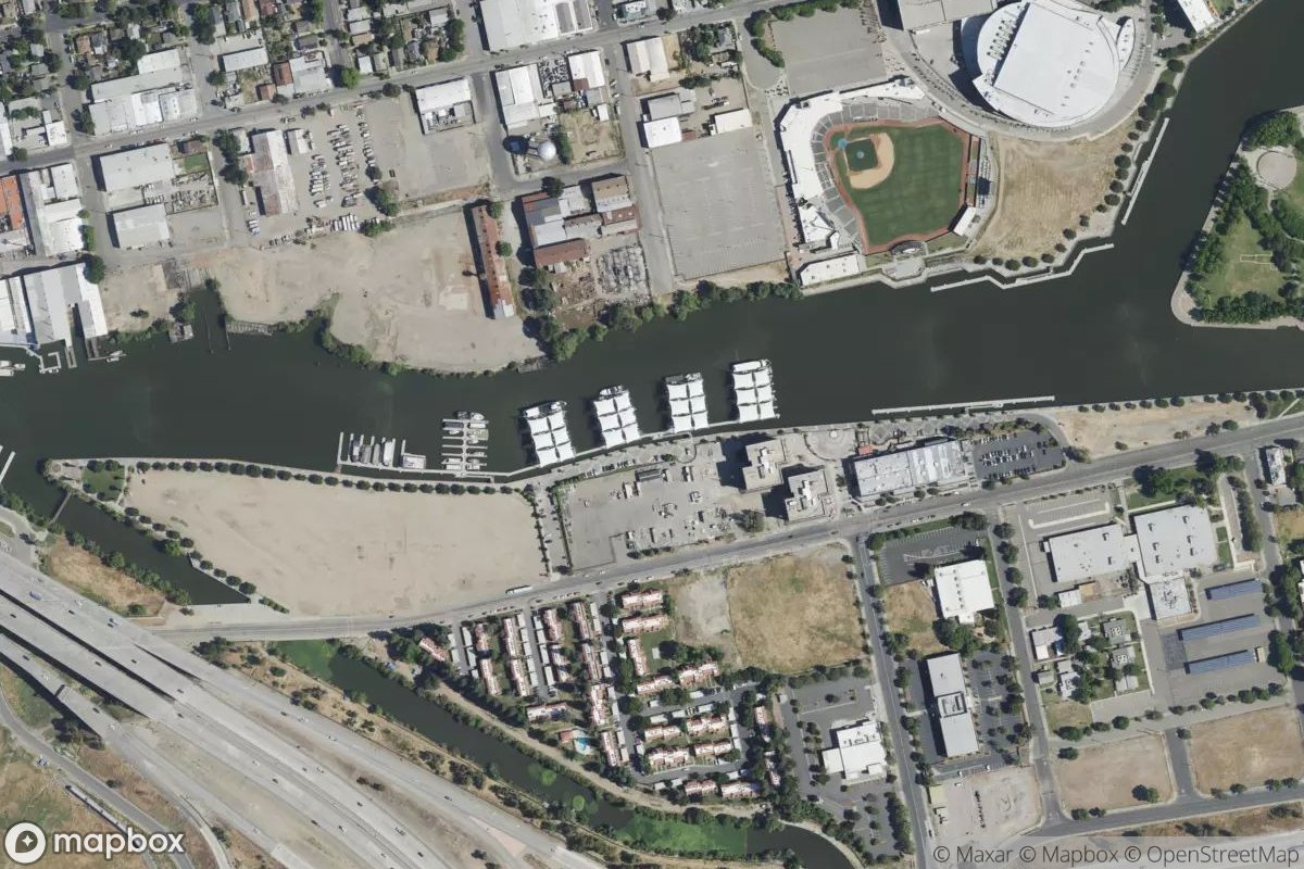 Satellite view of Stockton Downtown Marina