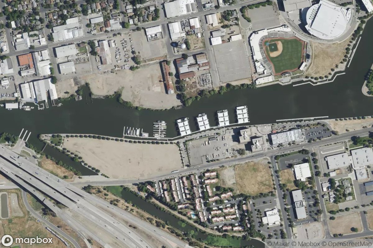 Satellite view of Stockton Downtown Marina